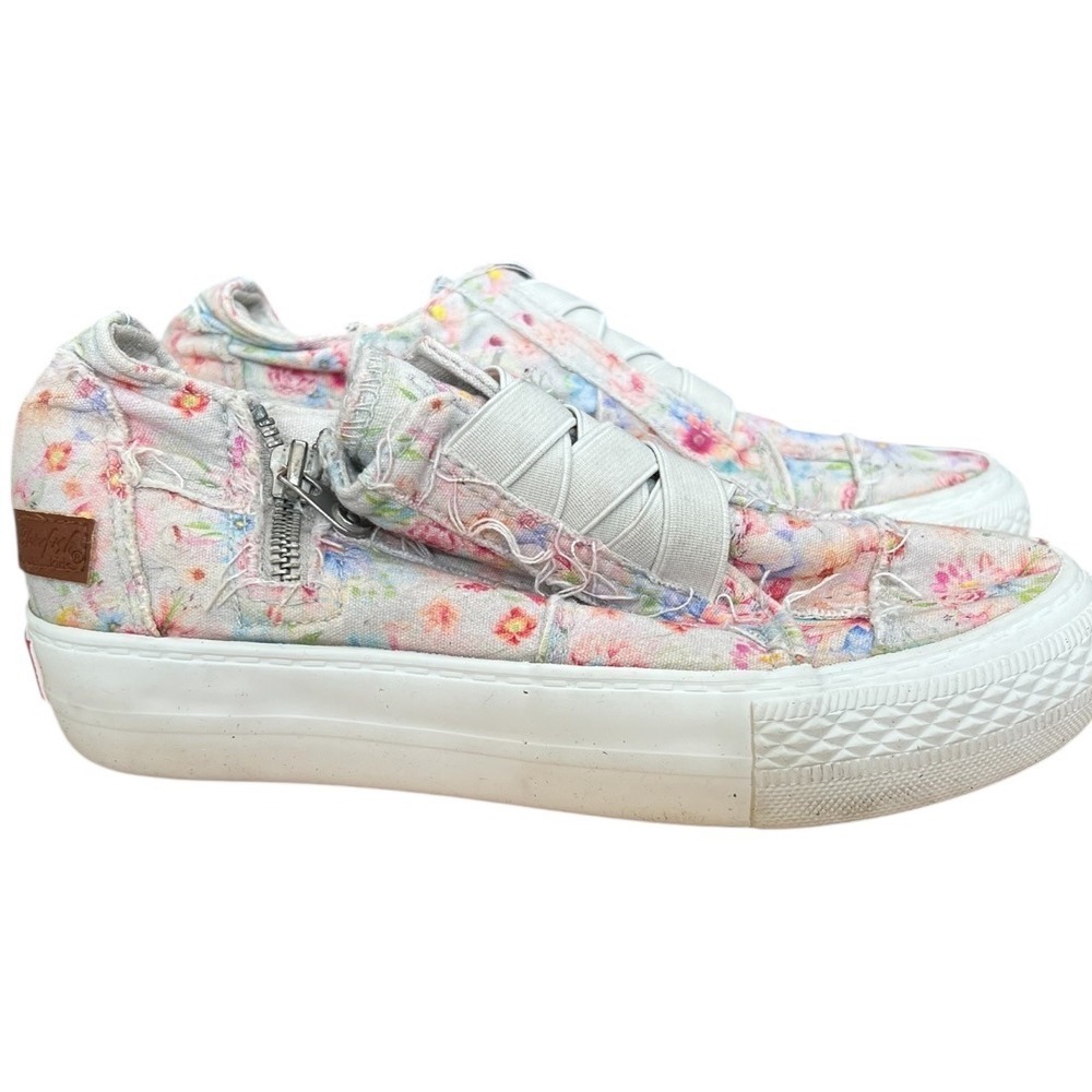 Blowfish Malibu Kids Floral Distressed Slip On Sneakers - Multi Color - Size 3